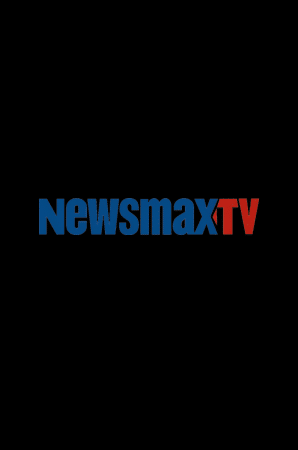 Newsmax TV's logo in color, blue and red, for press posts